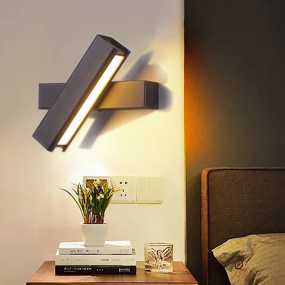 

LED Wall Light 350° Rotatable Modern Wall Lamp for Bedroom Living Room Indoor Wall Sconces Lighting Fixture Luster