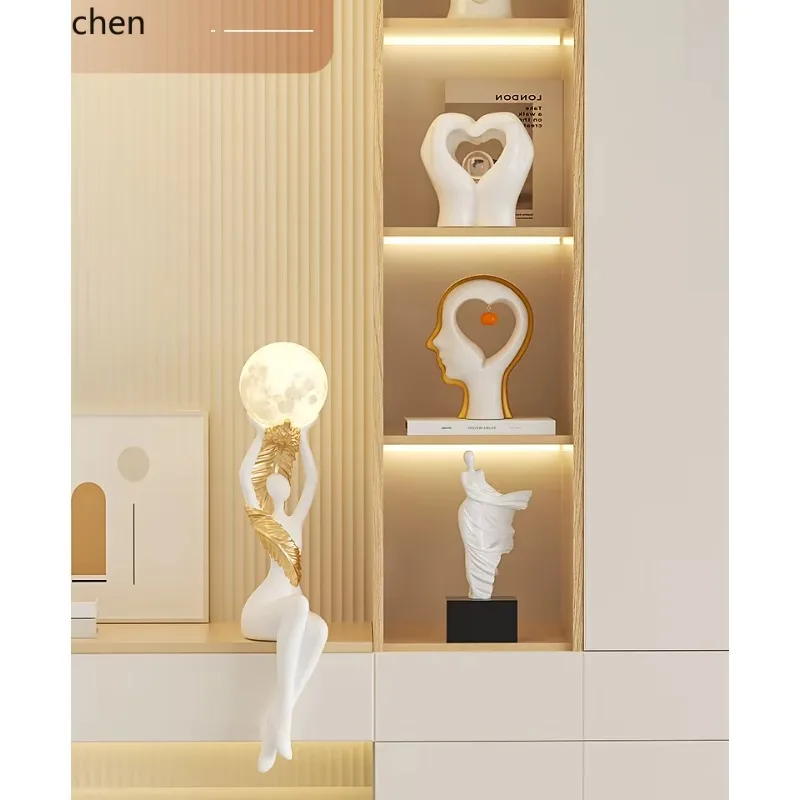 DSA character sitting ornament creative soft decoration high-end living room TV cabinet art decoration