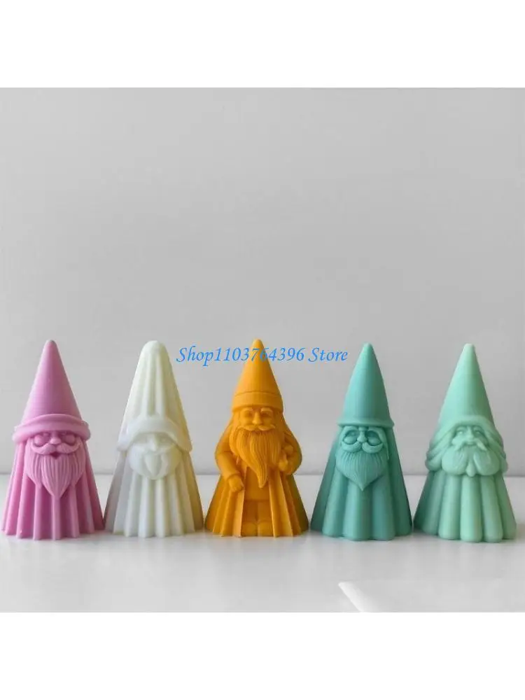 

Креативная силиконовая форма для свечей Санта-Клауса с деталями, силиконовая форма в форме Санта-Клауса для создания свечей