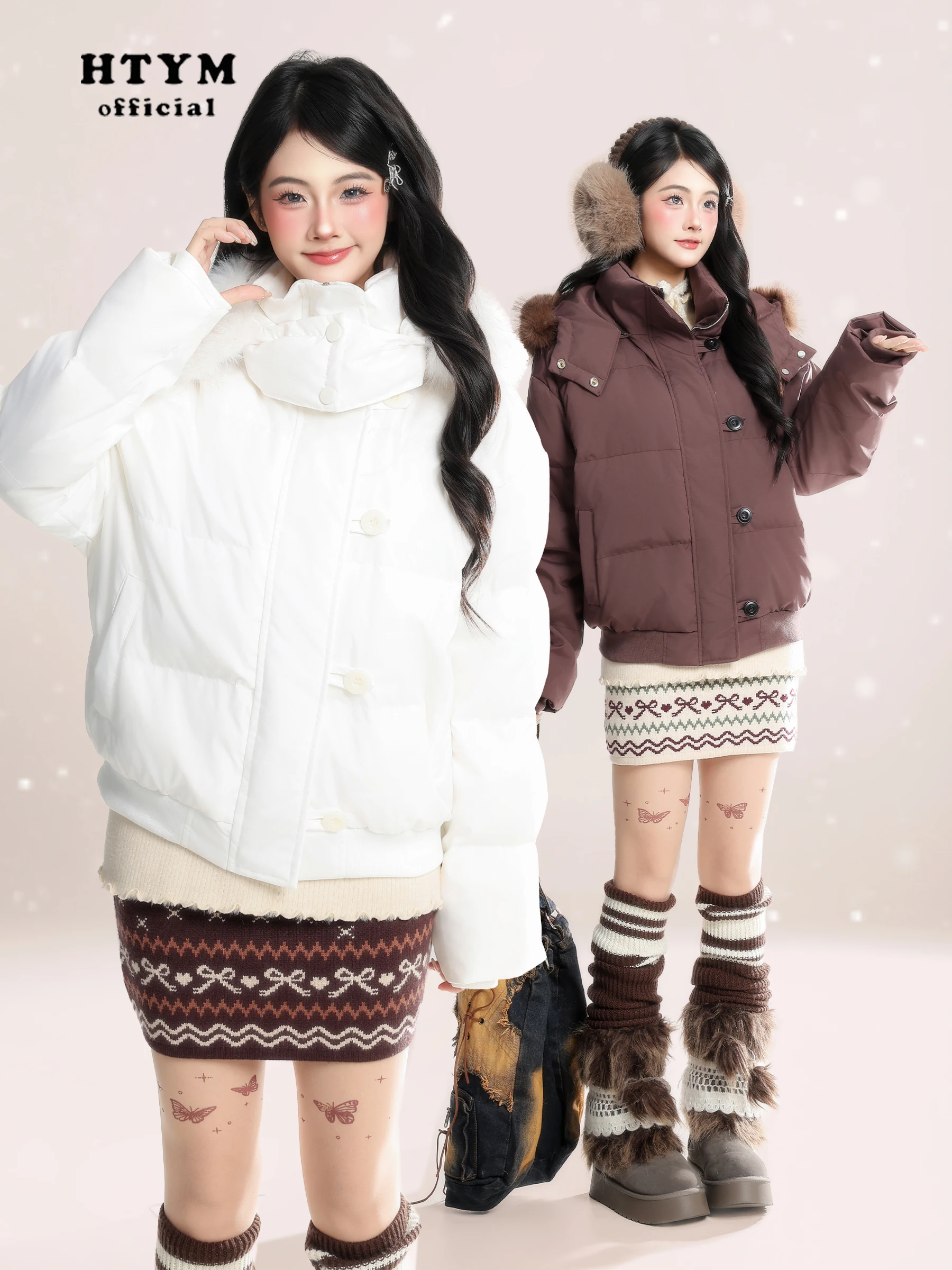 

Американский ретро-пуховик с меховым воротником для женщин, зимний, 90% белый пух, хлопковое пальто-парка, модный, из полиэфирного волокна