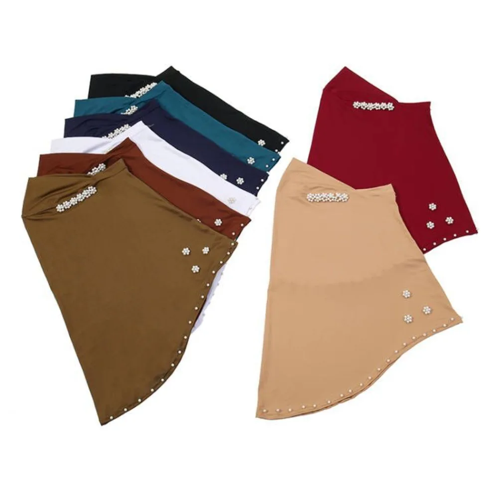 

Новая однотонная белая шляпа с жемчужным декором, большая шляпа из молочного шелка, эластичная шляпа для женщин, длинная шляпа.