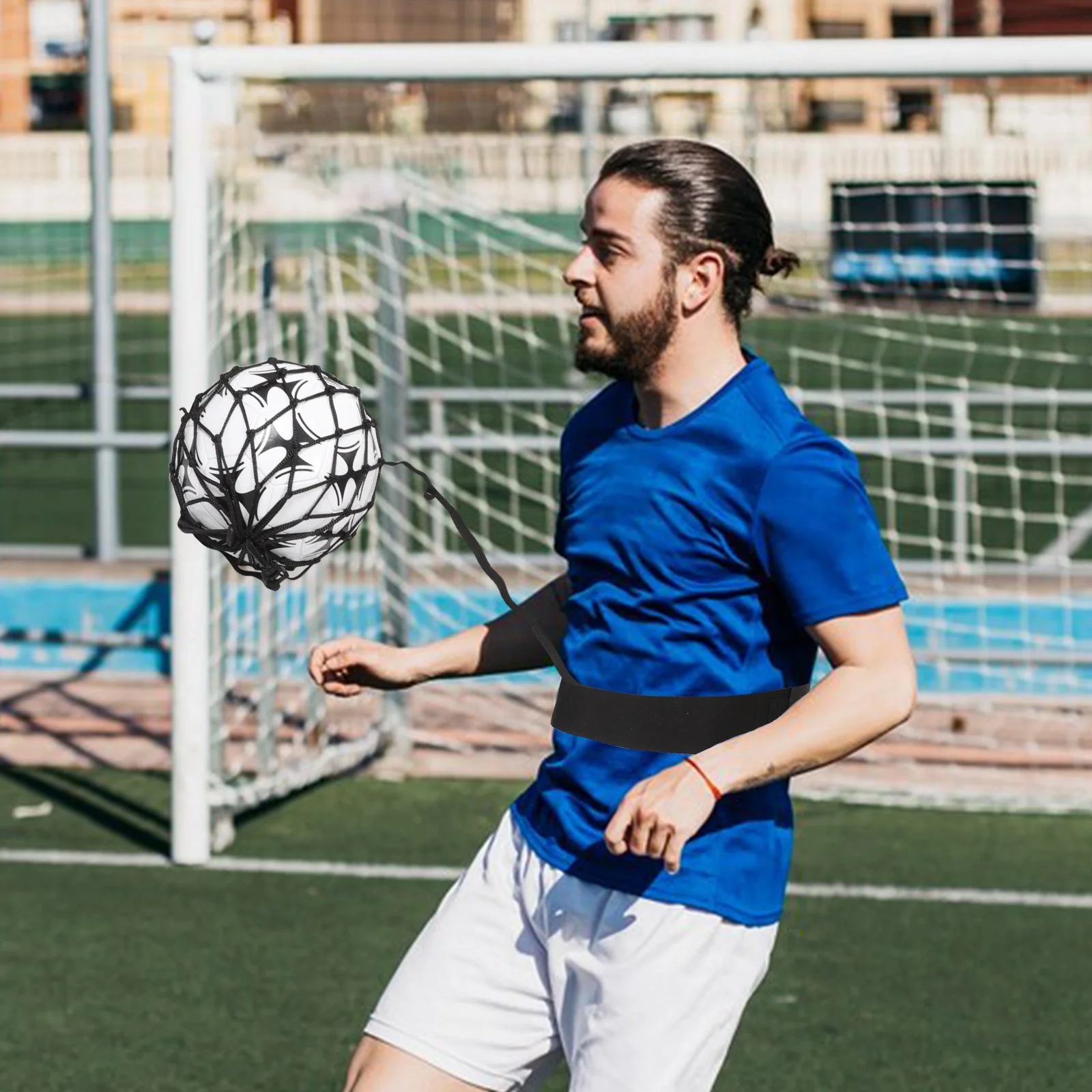 شبكة تدريب كرة القدم قابلة للتعديل من النيوبرين، أداة تدريب كرة قدم مدمجة قابلة للطي لسرعة تدريب كرة القدم المنفردة