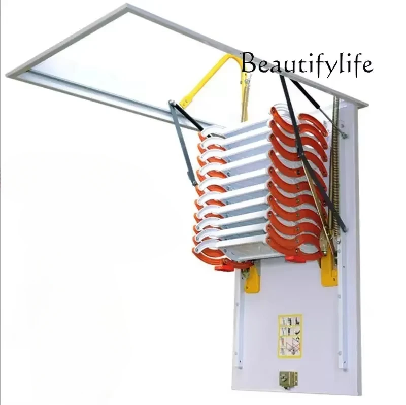 Indoor and Outdoor Folding Ladder Elevator Stairs  Attic Retractable Staircase Villa Duplex Ladder