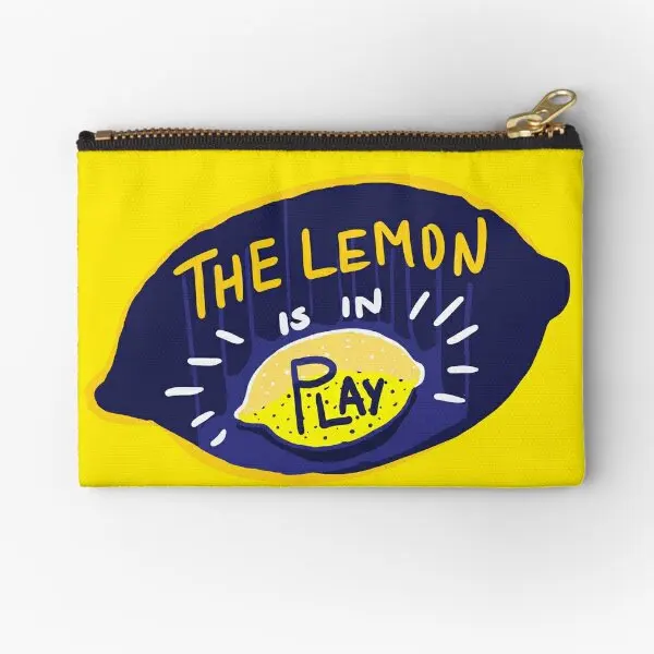 The Lemon Is In Play  Zipper Pouches Cosmetic Wallet Small Women Pure Key Socks Underwear Panties Coin Money Bag Pocket Men