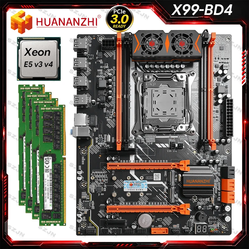 Ecc Ram Server - HUANANZHI X99-BD4 avec processeur Xeon E5