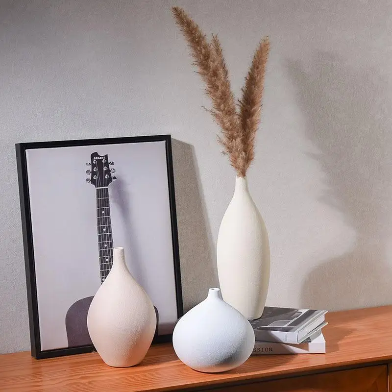 

Современная минималистичная керамическая ваза для цветов и сухоцветов, украшение для дома, мягкий интерьерный декор, элемент декоративного оформления