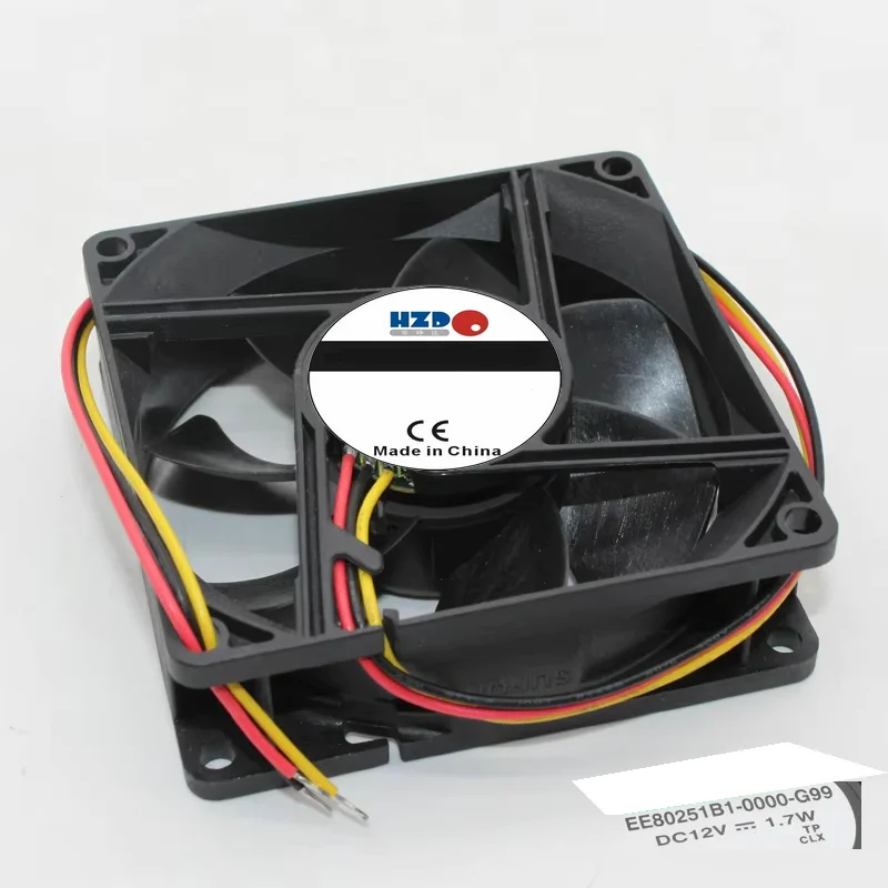 HZDO EE80251B1-0000-G99 DC12V 1.7W 80x80x25MM 8cm Computer Cooling fan EE80251B1-000C-G99 EE80251B1-0000-A99