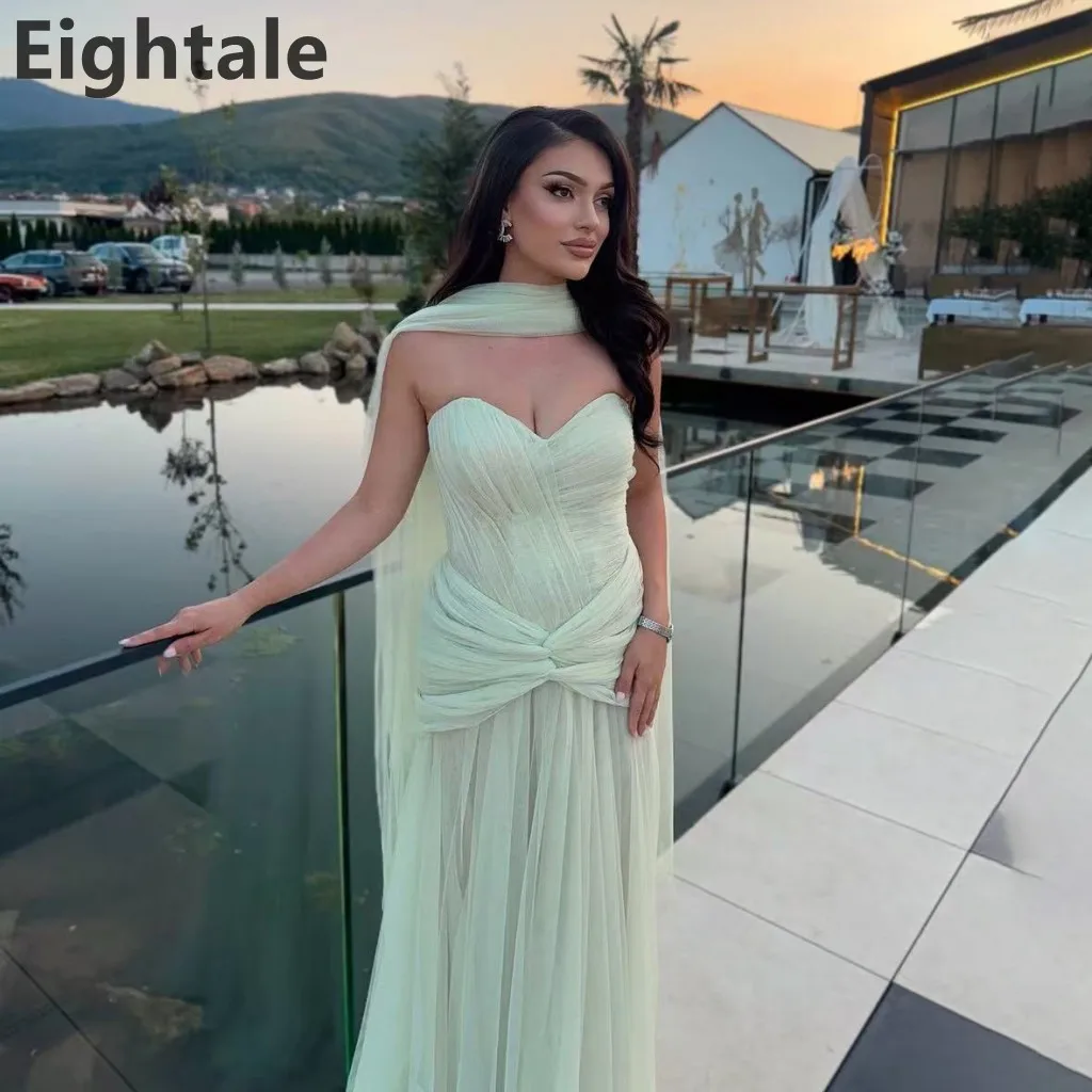 

Eightale 2025 мятно-зеленое тюлевое платье для выпускного вечера Русалка Милая макси вечернее платье женское вечернее платье по индивидуальному заказу
