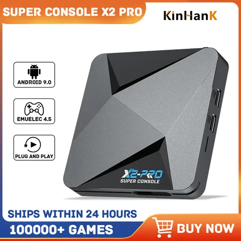 슈퍼 콘솔 X2 Pro 레트로 비디오 게임 콘솔 100000 + MAME/ARCADE/Sega Saturn/DC 레트로 게임 콘솔 4K HD용 게임