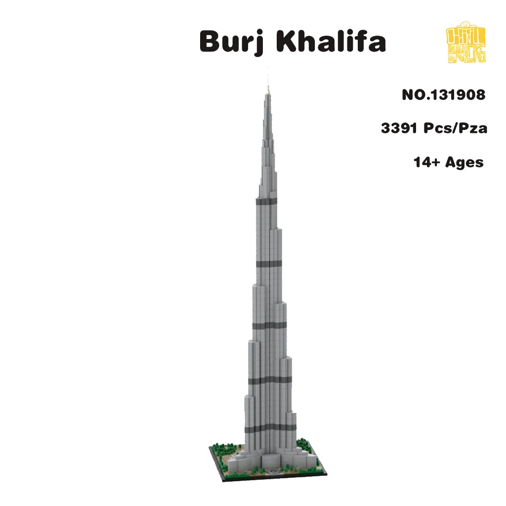 

MOC-131908 Burj Khalifa Model With PDF Drawings Building Blocks Bricks Kids Educational DIY Toys Birthday Christmas Gifts