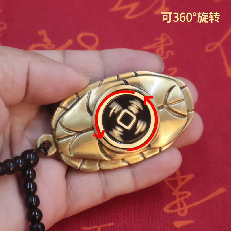 Brass Wealthy World Stress Relief Handheld Fortune Transfer Eight-Sided Rotating Ornament Turtle Shell Wholesale One Piece Drops