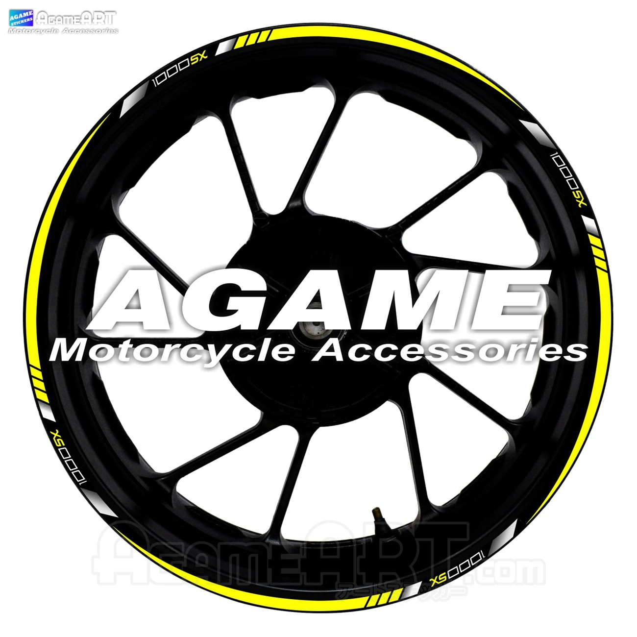 For 1000SX Motorcycle Wheel Stickers Reflective 17inch Stripe Rim Inside of Hub Waterproof Decals Accessories