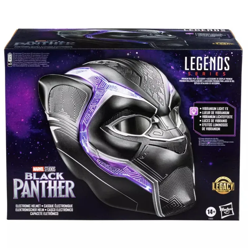 

Hasbro Marvel Movie Avengers League 1:1 Scale Wearable Black Panther Helmet Props with Lights and No Sound Toy Gifts