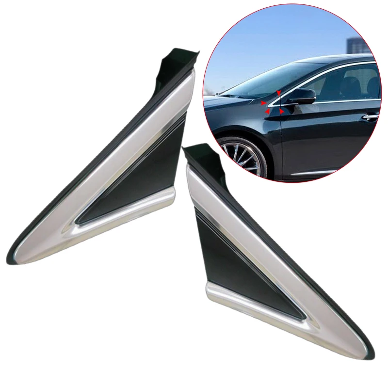 

22955947 2pcs Front Mirror Corner Triangle Fender Molding Trim Fit for Cadillac XTS 2013 2014 2015 2016 2017 2018 2019 22955948
