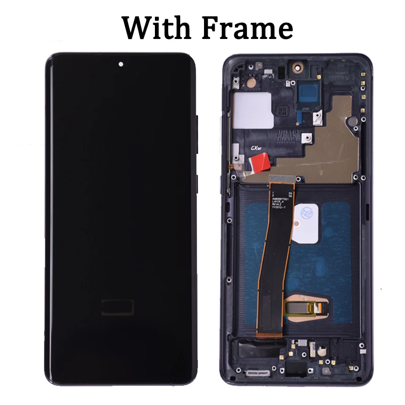 Super AMOLED For Samsung S20 Ultra G988 G988U Lcd Display Digital Touch Screen with Frame For Samsung S20 Ultra 5G LCD