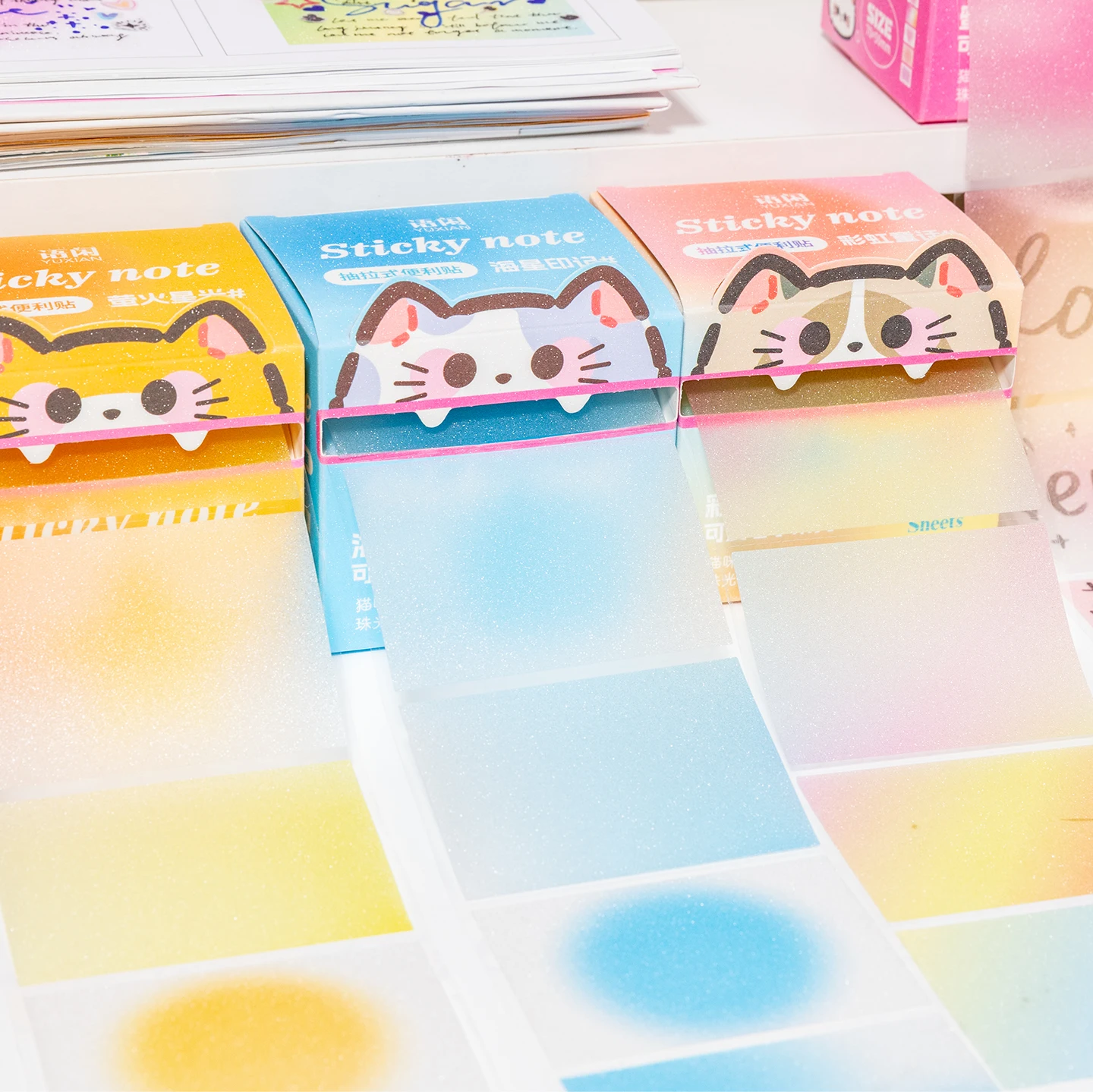 110 قطعة/صندوق سحب التدريجي مذكرة الوسادة الإبداعية مثبت ملاحظة لاصق تسميات ملصق DIY بها بنفسك سكرابوكينغ ملصقات طالب المسيل للدموع المفكرة #3