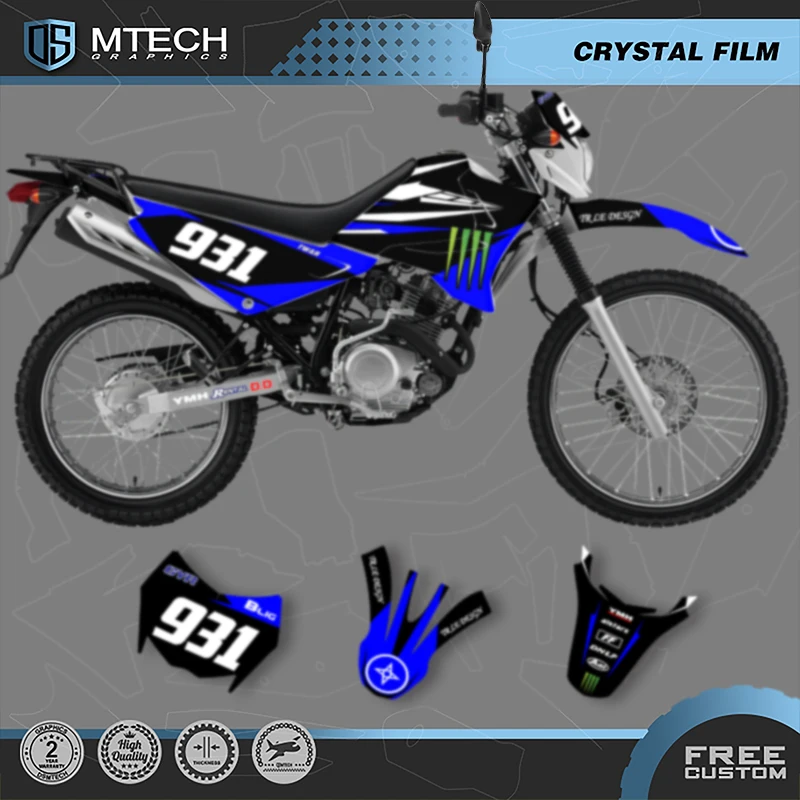 

DSMTECH Custom Motorcycle Graphics Enduro Decals Stickers Kits For YAMAHA XTZ125 001