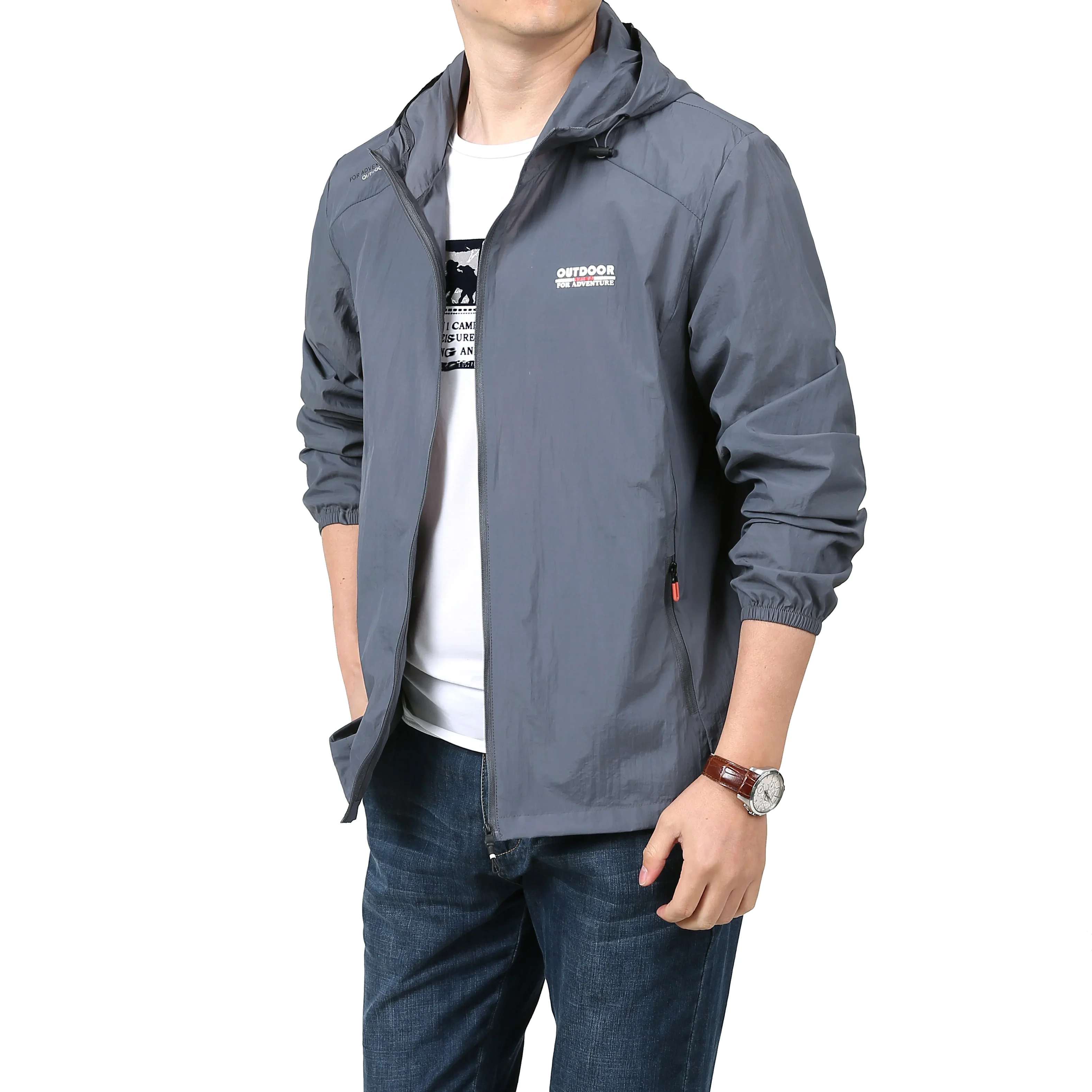 

Thin Jacket Men Summer Outdoor Quick Dry Sun-Protective Jacket Men Women Hooded Outerwear Sport Windbreaker Ultra Light Jackets