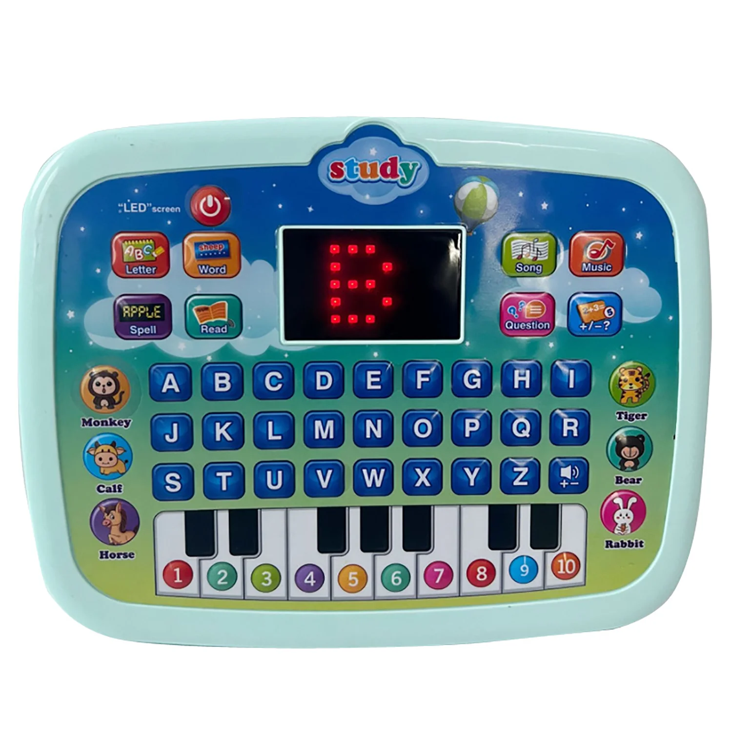 Tablette lumineuse à écran LED anglais, machine d'apprentissage, histoire multifonctionnelle, écran tactile, jouet de lecture