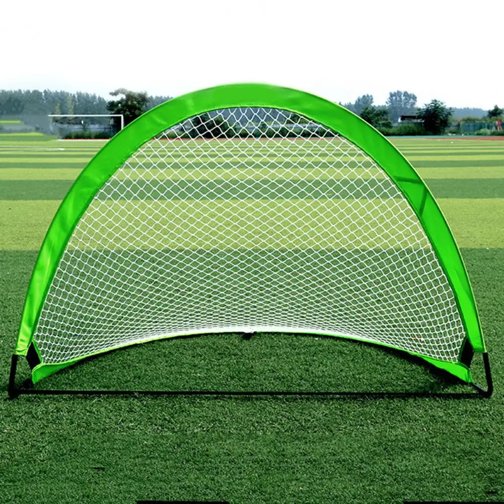 

Strong Indoor Football Net Fiber Pole Bracket Foldable Soccer Goal Net for Free Kick Practice Target Training Durable for Kids