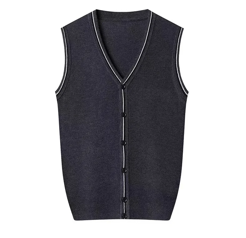 100% pure cashmere vest male V-neck shawl sweater cashmere knit cardigan vest