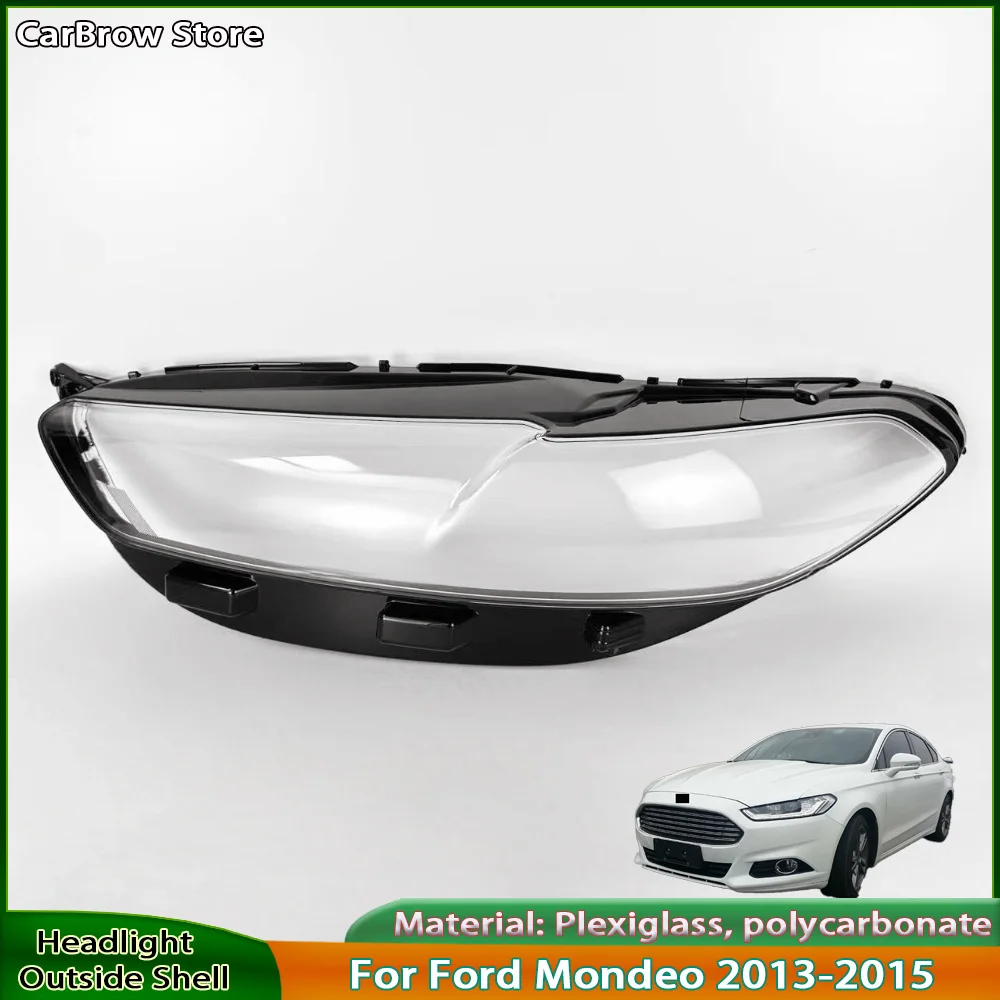 

Front Headlight Cover For Ford Mondeo 2013 2014 2015 Headlamp Lamp Shell Transparent Lampshade Lens Plexiglass