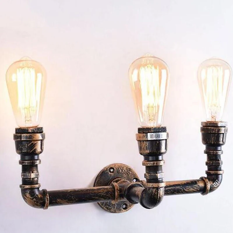 American Water Pipe Wall Lamp Nostalgic Decoration Coffee Shop Industrial Style Corridor stairs balcony Indoor light Wall Sconce