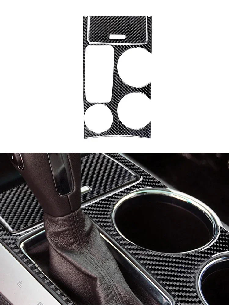 

Carbon Fiber Black Red Transmission Console Stickers For Ford Explorer 2011 2012 2013 2014 Car Interior Styling Accessories