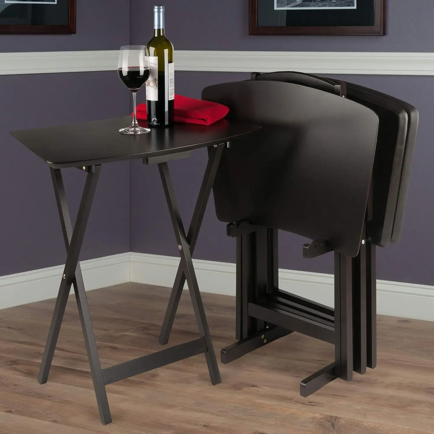 Anila Snack Table, Coffee, 23.86 X 16.77 X 25.83