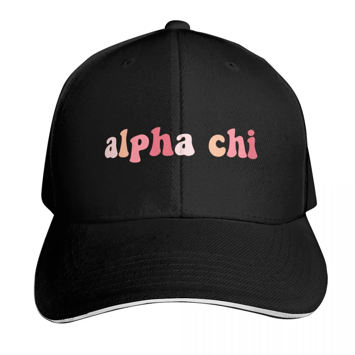 Gorra de béisbol con pegatina Alpha Chi, sombrero de caballero, gorro con pompón, gorro para fiestas, gorro de montañismo, ropa de golf para hombre, ropa de golf para mujer