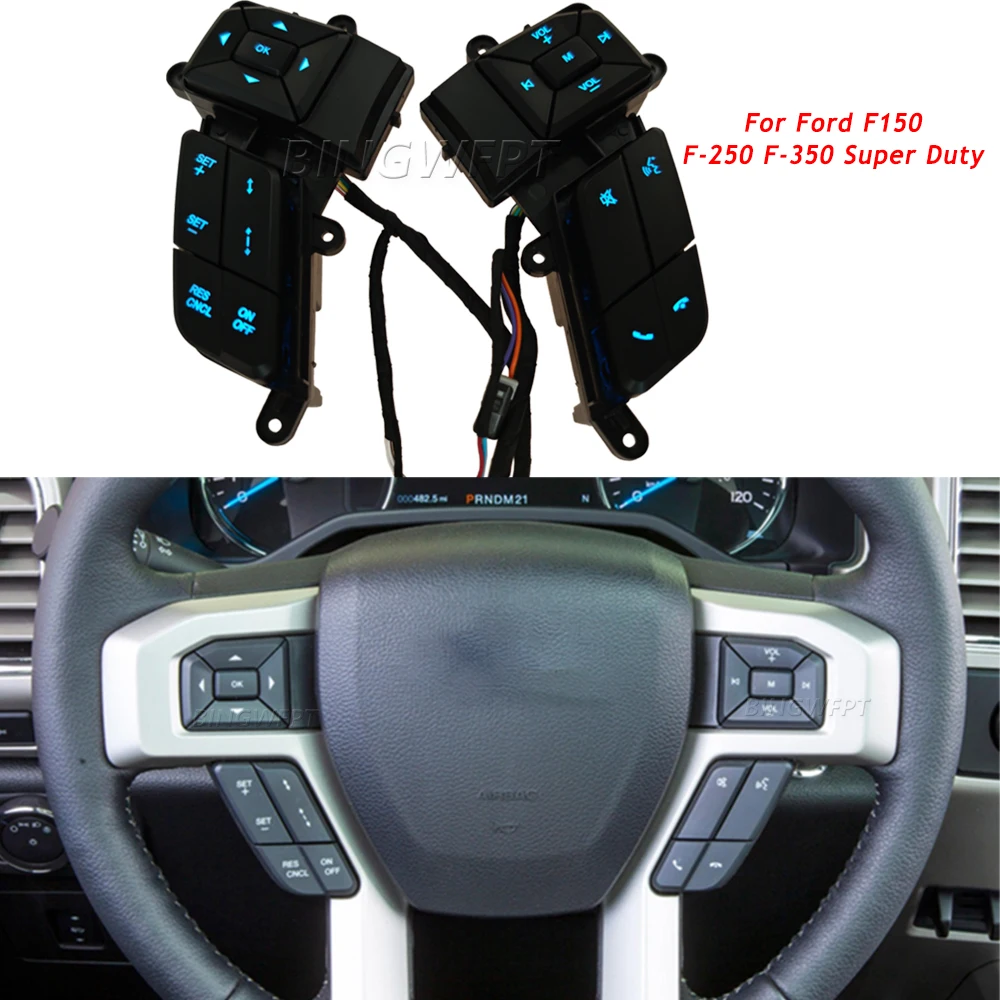 

Steering Wheel Cruise Audio Control Buttons For Ford F150 2015 2016 2017 2018 F250 F350 Super Duty 2015 2016 2017 2018 2019