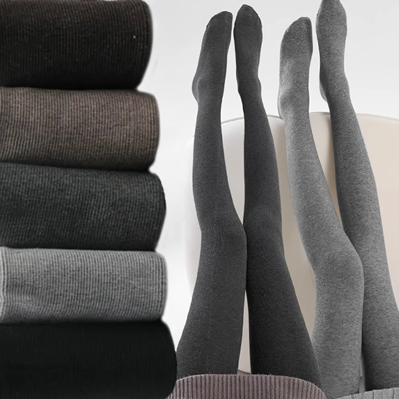 1/2 قطعة صوف مبطن الجوارب رشاقته جوارب طويلة للنساء الفتيات الشتاء اللباس الداخلي الجلد القطبي تأثير أسود جوارب المرأة الحرارية جورب #4