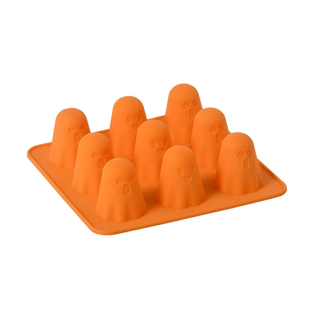 Halloween siliconen mallen slijtvast vakantie keukengereedschap multifunctionele schattige spook ijsvorm voor gelei chocolade snoep gummy