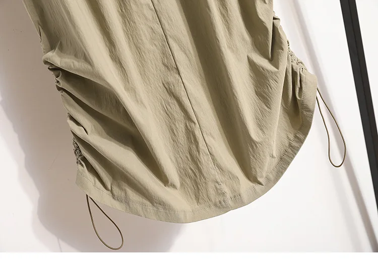 saias casuais de algodão femininas verão saia com cadarço