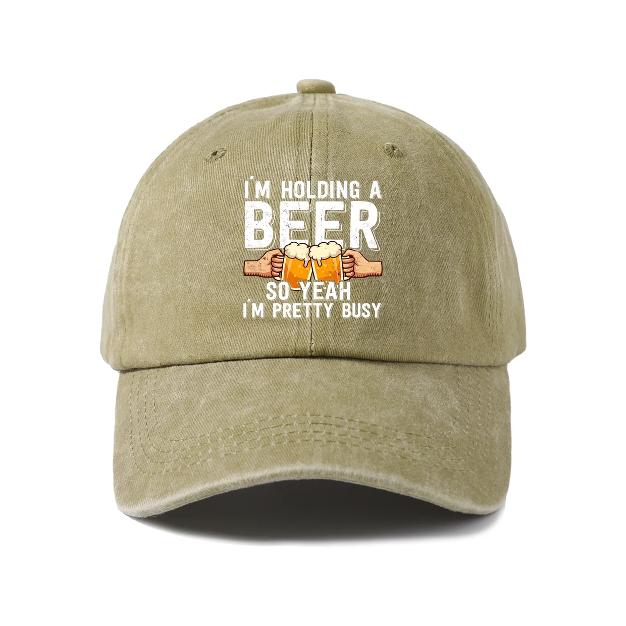 Beer Lover Humor Quote Graphic Baseball Cap, Vintage Washed Adjustable Unisex Dad Hat, Streetwear Gift