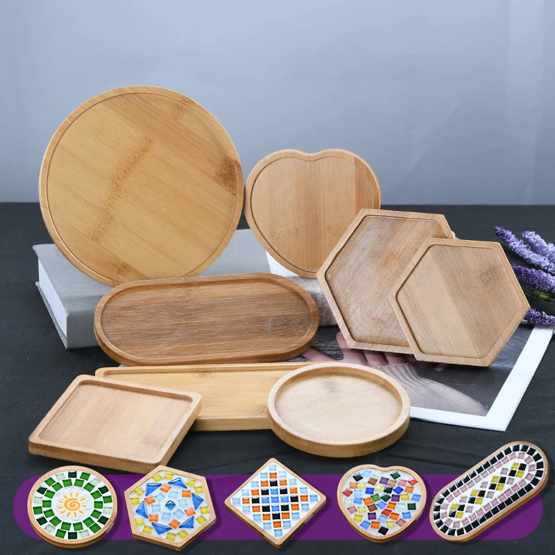 Wooden Soap Dispenser Tray Vanity Countertop Bottles Organizer Holder Round Square Candles Jewelry Storage Tray For Bathroom