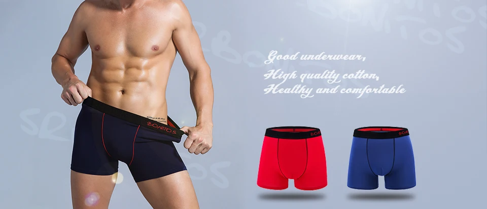 4 stücke Mann Unterwäsche Baumwolle Boxer Shorts Sexy Unterhosen Slip Herren Boxershorts männer Höschen Pack Marke – Detail 5