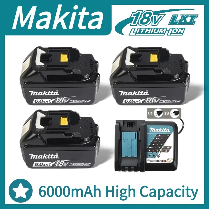 

Ultra-Long Lasting Makita 18V Battery 6.0Ah, Official Batterie Makita 18V Replacement, For Drills, Grinders, Fast Shipping.