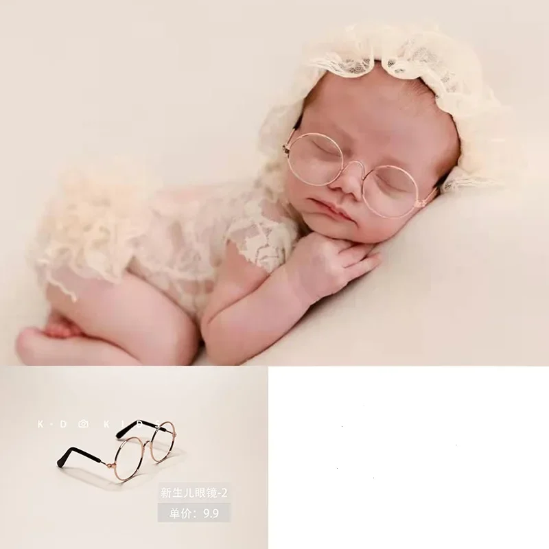 Neonatal glasses sunglasses sunglasses frame baby full term baby hundred day photography jewelry cartoon decoration