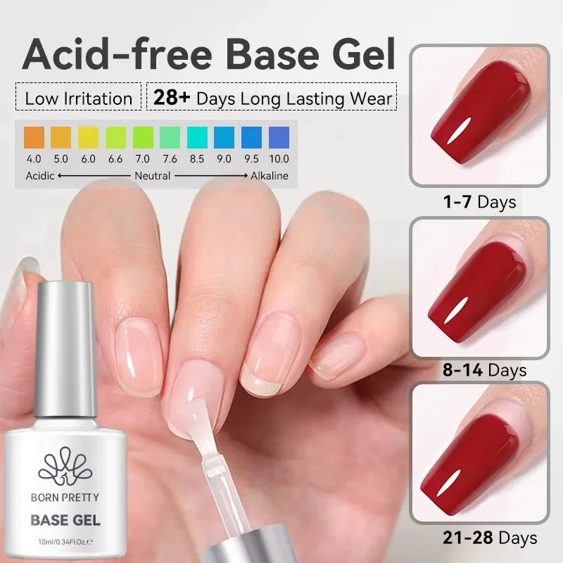 BORN PRETTY 10 ml Basisgel Super Top Coat Maniküre Matte Top Coat Semi Permanent Soak Off UV Gel Lack