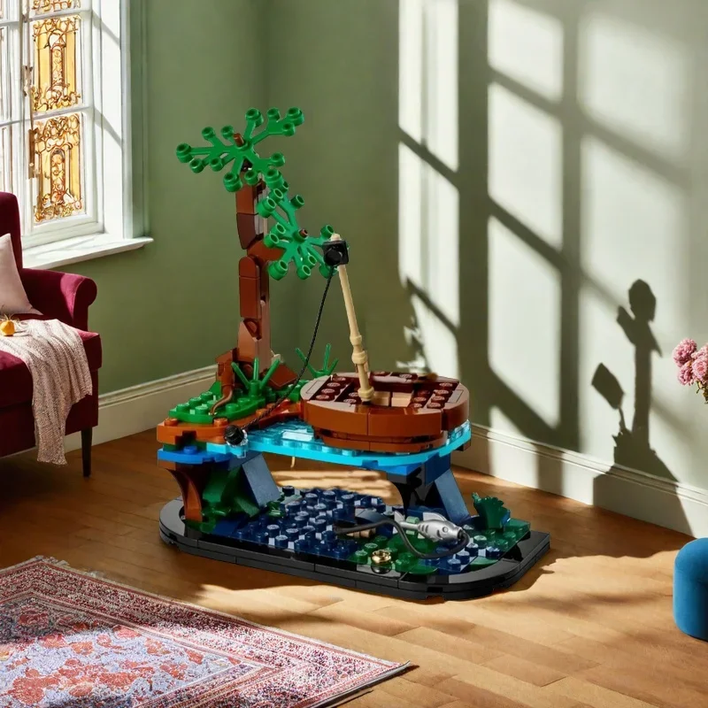 Serie de iconos El Señor de los Anillos Smeagol y Django adornos de montaje creativos bloques de construcción juguete para regalo de Navidad para niño