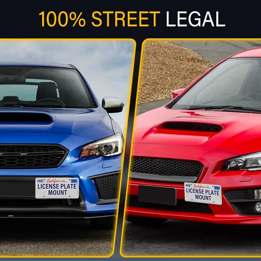 Drill License Plate Holder Compatible with Subaru WRX STI 20152016 Front Tow Hook License Plate Mount Bumper Bracket Holder Car