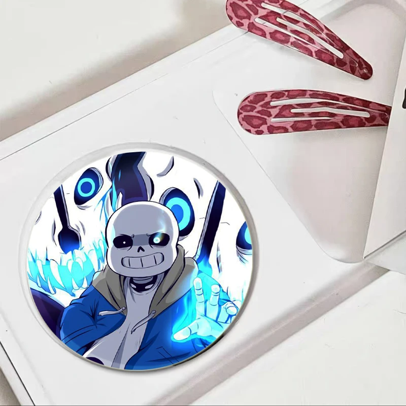 44/58mm Sans Undertale Game Figure Badge Cute Skeleton Cartoon Brooches Handmade Exquisite Enamel Pins for Backpack Jewelry Gift