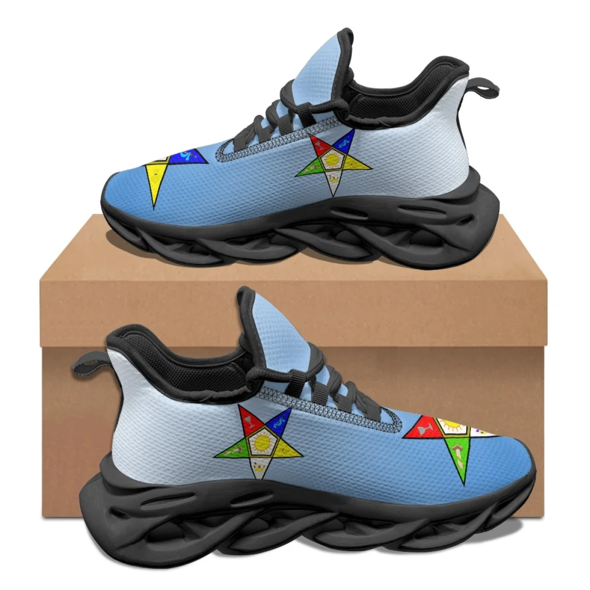 Sky Blue Pentagram OES Pattern New Couple Shoe Autumn Winter Tennis Sneakers Work Hospital  Woman Jogging Lightweight Footwear