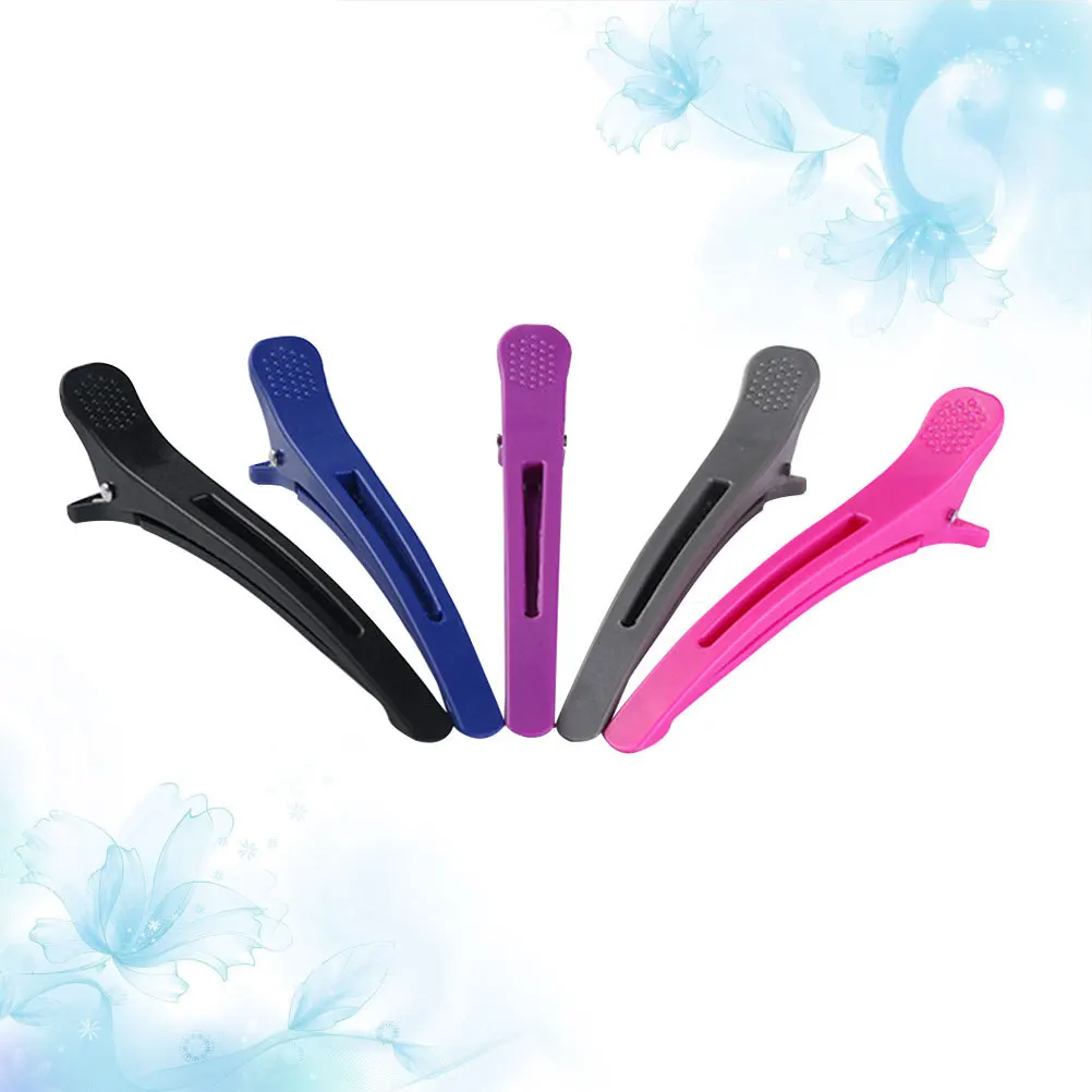 

12pcs Sectioning Salon Grip For Women Styling Wet Dry Hair Women Hair Clips Anti-Slip Handle Clamps Mixed Pattern