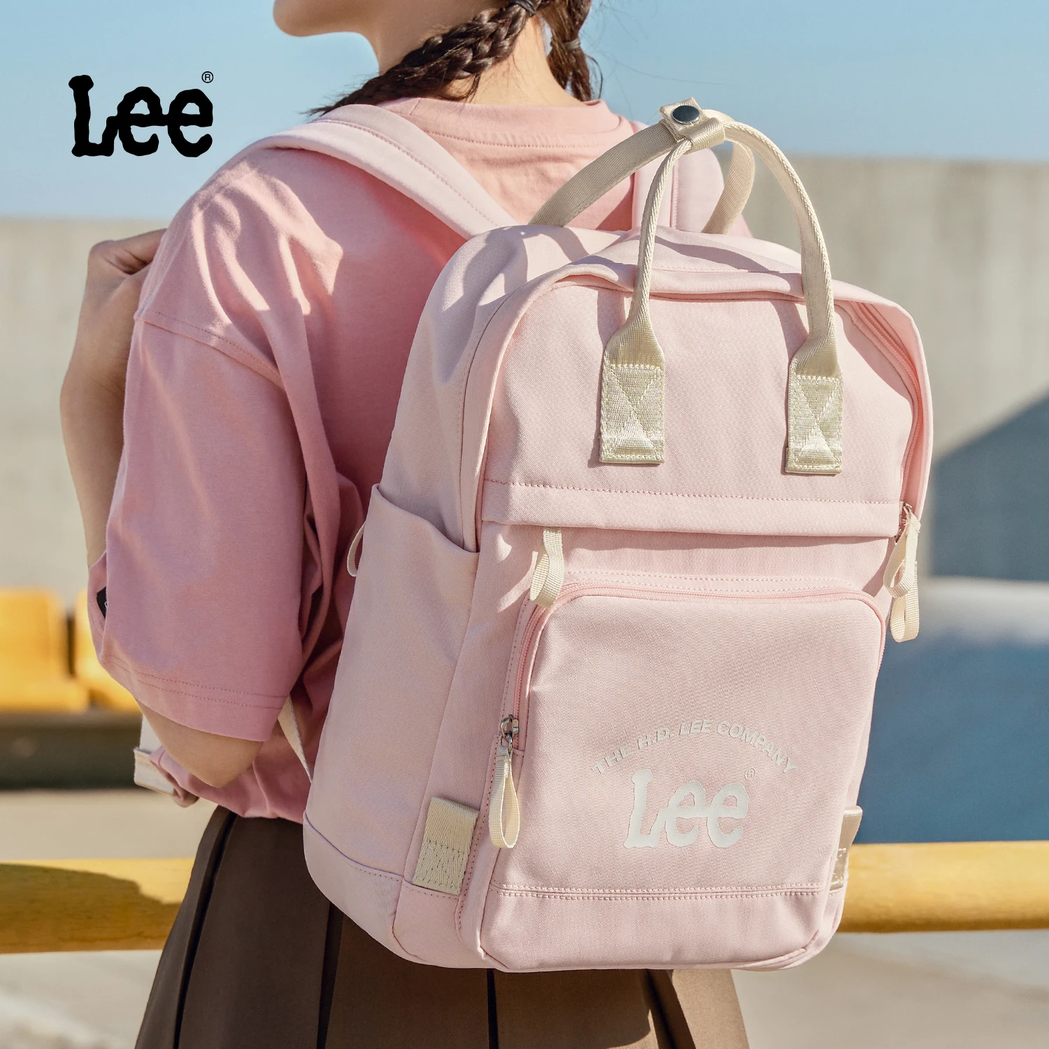 Lee Women\'s Lightweight Breathable Hot Pink Travel Daypack with Laptop Compartme LEE Brand Stylish Unisex Ultralight Oxford School Backpack  main image 3