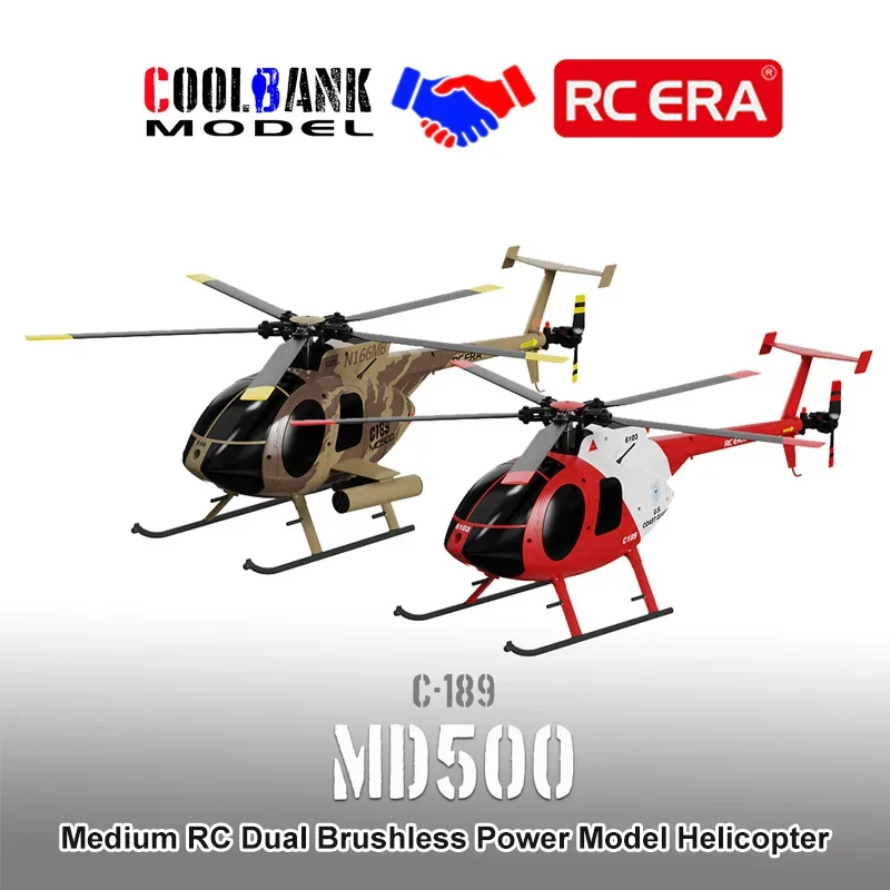 Helikoptery RC 1:28 MD500 C189 Samoloty Zabawki Podwójne bezszczotkowe samoloty RC z 6-osiowym żyroskopem Lokalizacja przepływu optycznego