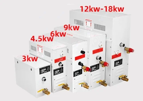 Digital display external control, anti-air steam generator, sauna, wet steam room, steam engine