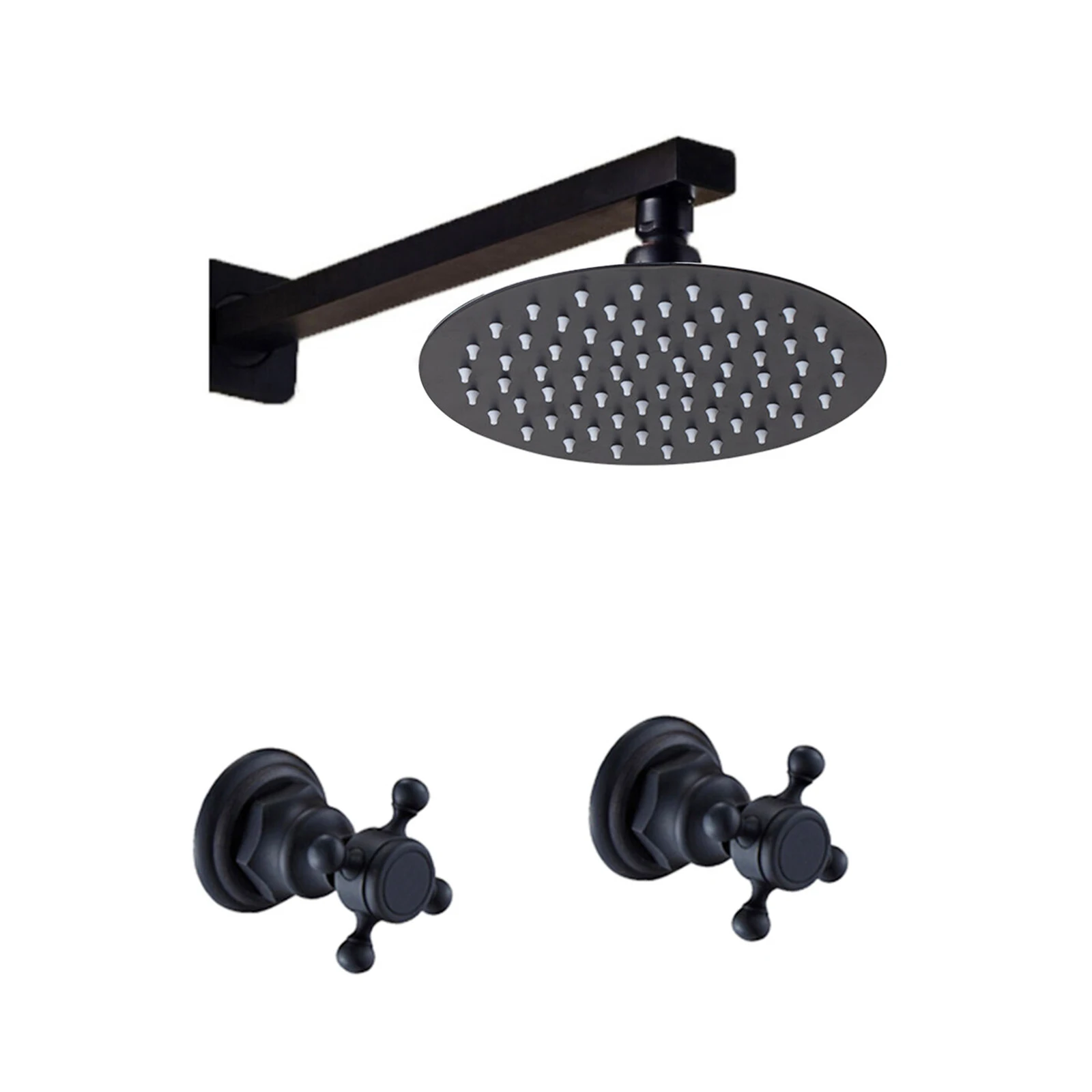 Flush-Mounted Shower Fitting Rainfall Shower Fixtures Faucet Set  G1/2