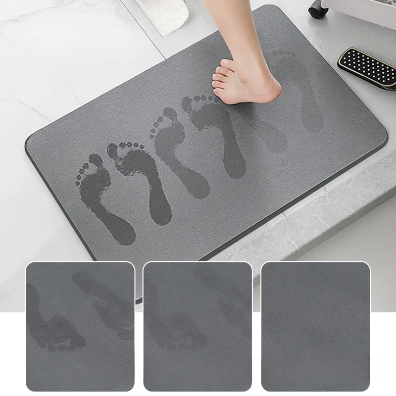 Diatom Mud Hard Foot Mats, Non-slip Pad, Absorbent, Quick Drying, Bathroom Mat, Modern Simplicity, Household, Earth